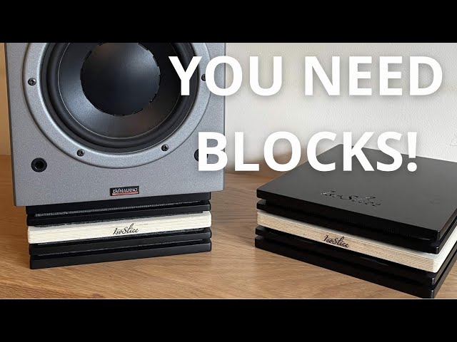 THE BLOCK SPEAKER ISOLATION PLATFORMS FROM UK OUTFIT, ISOSLICE TESTED IN HiFi AND AV CONDITIONS
