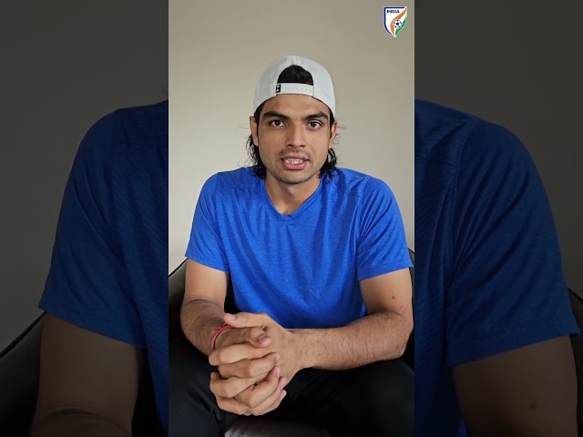 Best wishes from none other than our Golden Boy Neeraj Chopra 🇮🇳 for the #BlueTigers 💙