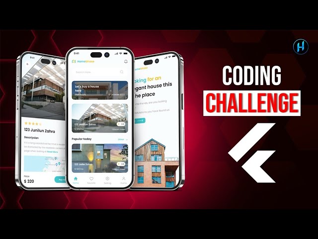 Flutter Coding Challenge | Real Estate App UI (Livestream)