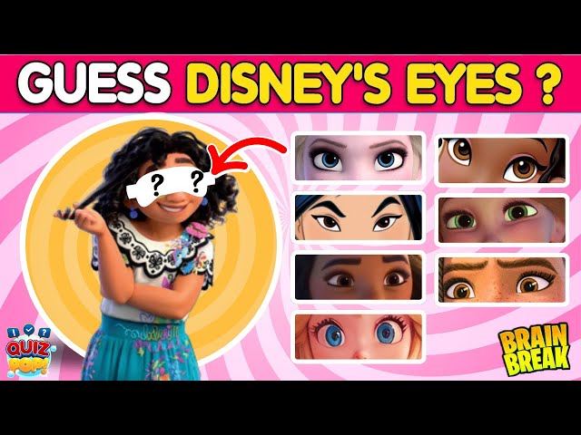 Guess the Disney Characters by Eyes 👀 Quiz | Brain Break