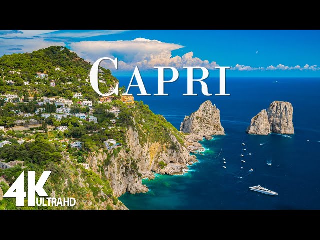 FLYING OVER CAPRI (4K UHD) - Scenic Relaxation Film with Calming Music- Natural Landscape