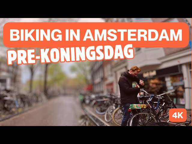 Amsterdam | Biking from Oud West to Muiderstraat on a rainy day | 25/04/2024 | 4K