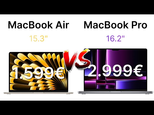 15" MacBook Air vs. 16" MacBook Pro: Das musst du vor dem Kauf wissen!