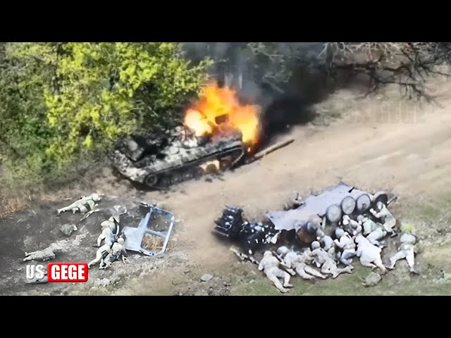 Horrible Videos!! Ukrainian troops brutally Ambush 328 Russian Wagner