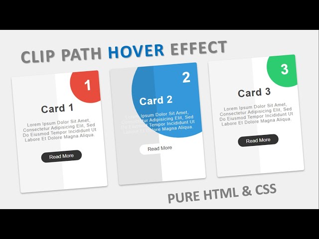 CSS Responsive Card With Clip Path Hover Effect | Pure HTML & CSS Only | Beginners