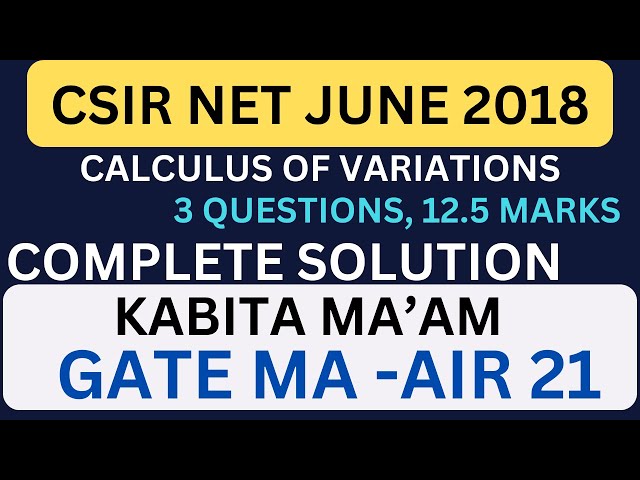 CSIR NET JUNE 2018 COV COMPLETE SOLUTION