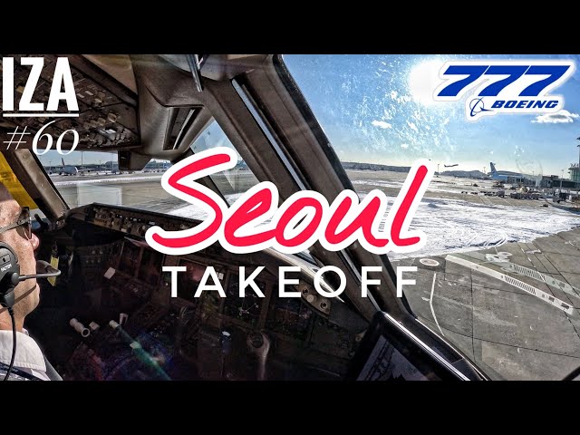 B777 ICN 🇰🇷 Seoul Incheon | TAKEOFF 34R | 4K Cockpit View | ATC & Crew Communications @InZeAir84