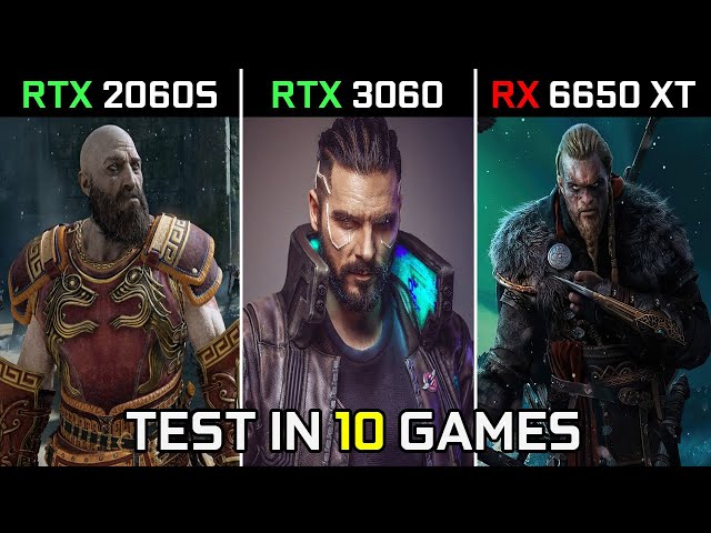 RTX 2060 SUPER vs RTX 3060 vs RX 6650 XT | Test in New 10 Games | in 2022