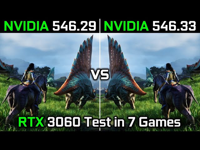 Nvidia Drivers (546.29 vs 546.33) RTX 3060 Test in 7 Games 2023