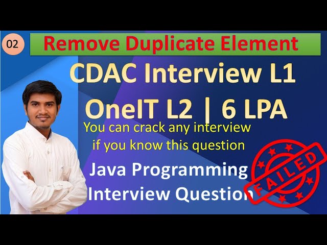 CDAC Interview | OneIT Interview Java , Spring Boot, Coding Question Answers | #codewitharrays