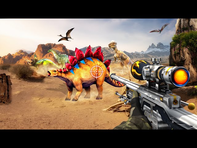 Dinosaurs vs Army , Shoot The Deadly Dinosaurs with Bazooka , Dino Hunting Game - Android Gameplay