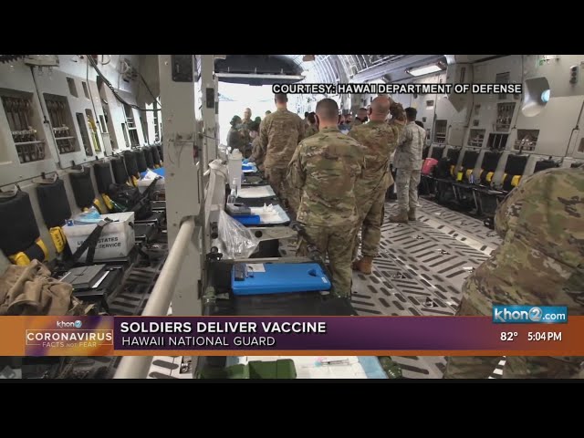 Soldiers deliver COVID-19 vaccines