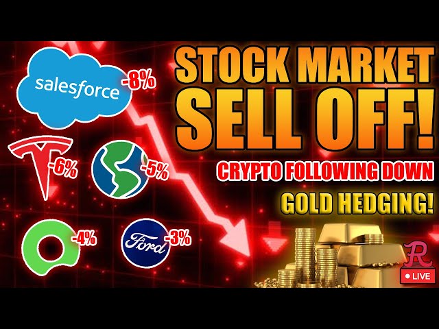 BITCOIN LIVE : STOCK MARKET SELL OFF, BTC FOLLOWS, GOLD BOOMING