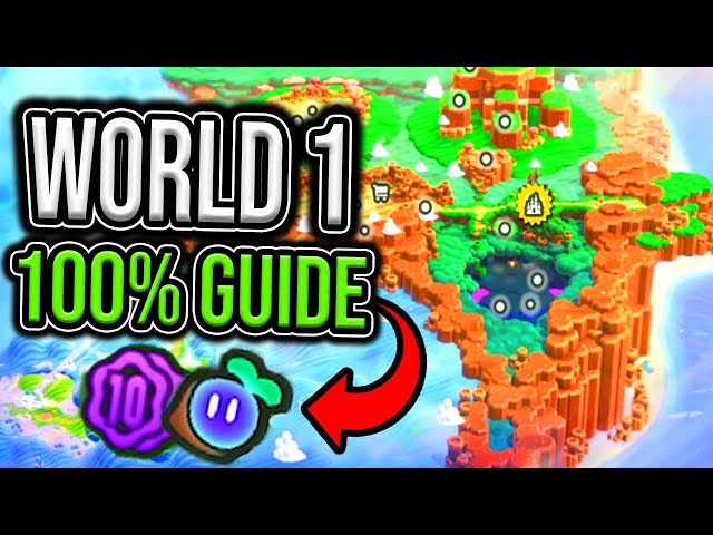 Super Mario Bros. Wonder 100% Full Guide - All Secret Exits, Wonder Seeds, & Purple Coins in World 1
