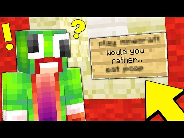 YOUTUBERS PLAY WOULD YOU RATHER! (Minecraft WOULD YOU RATHER CHALLENGE)