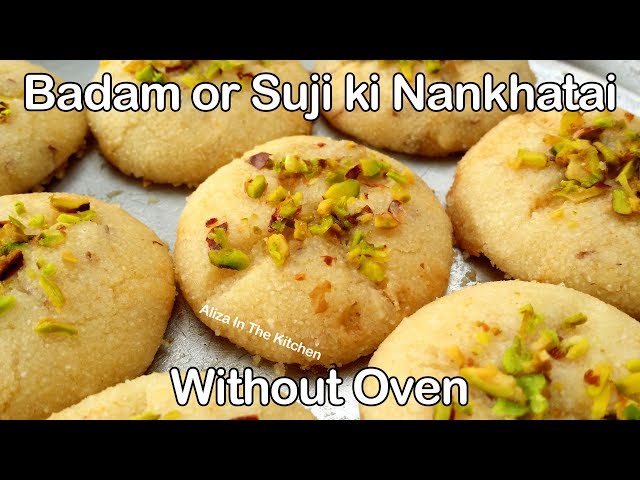 Nankhatai Recipe - Cookies Recipe - Nan Khatai on Gas - Aliza In The Kitchen