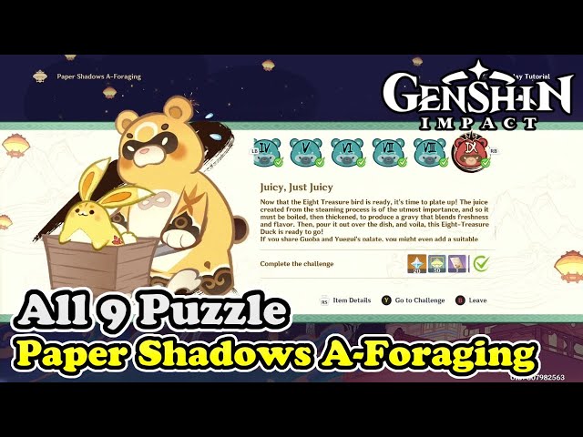 Paper Shadows A Foraging All 9 Puzzle Solution Genshin Impact Lantern Rite 2024