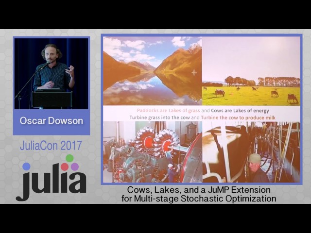 Cows, Lakes, and a JuMP extension... | Oscar Dowson | JuliaCon 2017