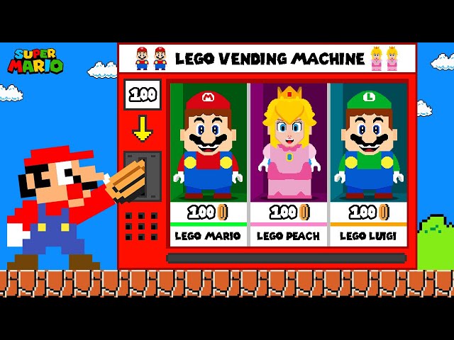 Mario's Choosing the Ideal Lego Mario, Luigi and Peach from the Vending Machine!