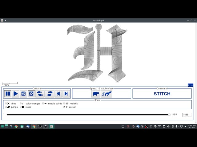 Inkstitch - Satin Stitch Fonts deep dive part 1 - Any font can be satin stitched