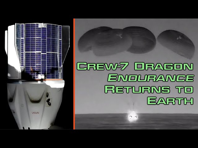 Crew-7 Dragon Endurance Returns to Earth