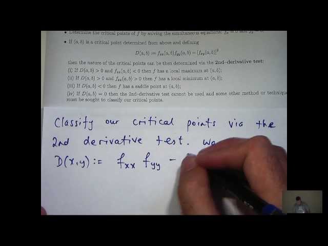 How to find + classify critical points of functions