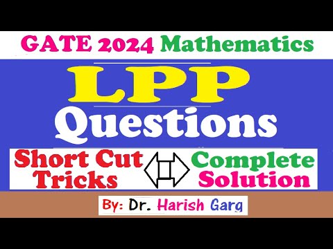 LPP Solution GATE Mathematics