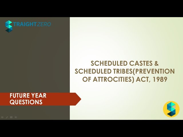 SC/ST ACT(FUTURE YEAR QUESTIONS)-FINAL PART(MPPSC-2019/20)