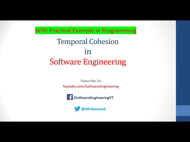 Types of cohesion - Temporal Cohesion in Software engineering Hindi - Urdu