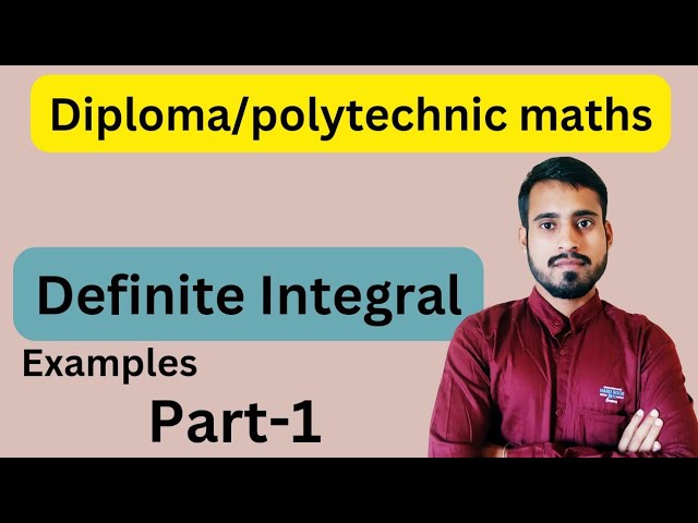 Definite Integral diploma|Definite integral diploma maths|diploma definite integral part 1| examples