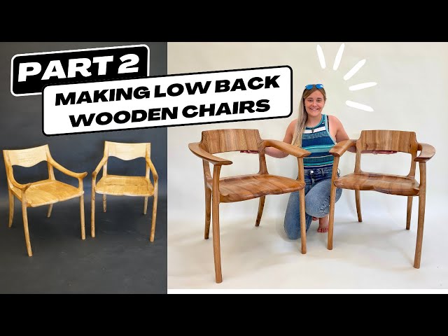 WOODWORK// I can't believe I made these low back wooden chairs! (Sam Maloof inspired) PART 2!
