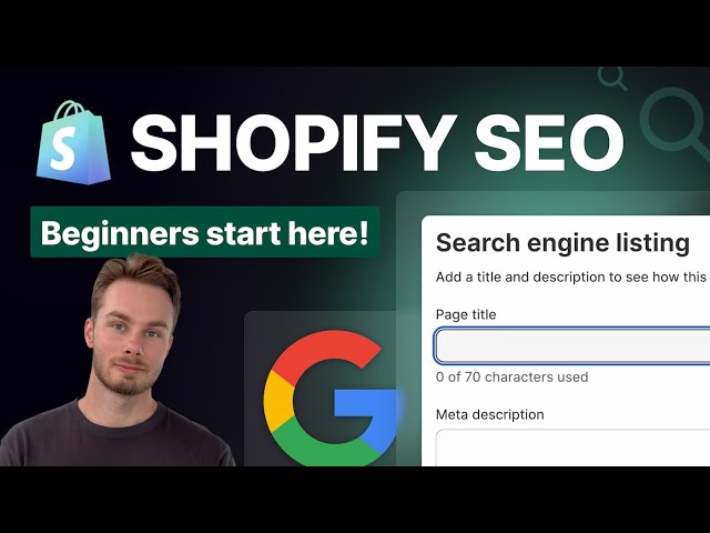 Shopify SEO Optimization for Beginners - Practical Walkthrough