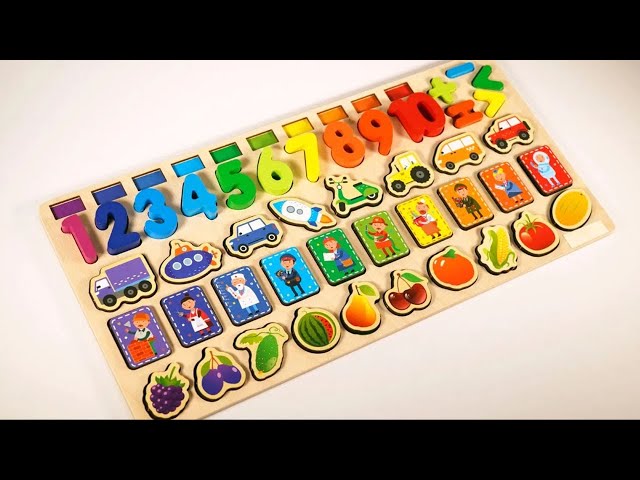 Learn Shapes with Number Shape Matching Puzzle! | Preschool Toddler Learning Video