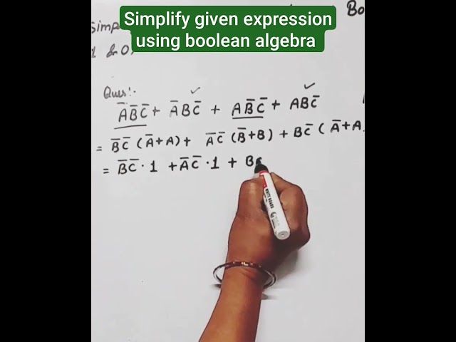 simplification of boolean expression using boolean algebra