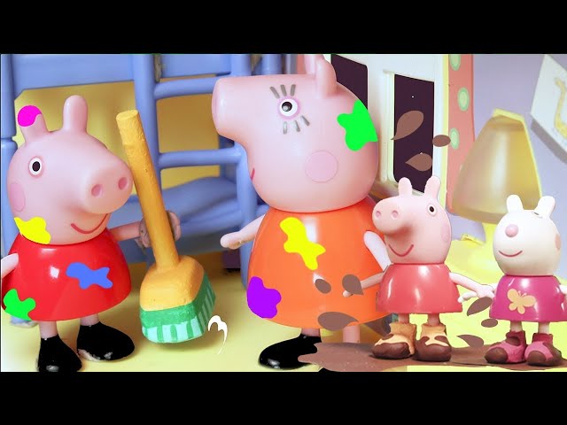 Peppa and George's Messy Muddy FootprintsPeppa Pig Toys | Peppa Pig Official | Family Kids Cartoon