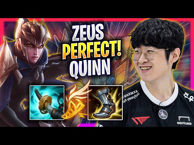 ZEUS PERFECT GAME WITH QUINN! - T1 Zeus Plays Quinn TOP vs Renekton! | Season 2024