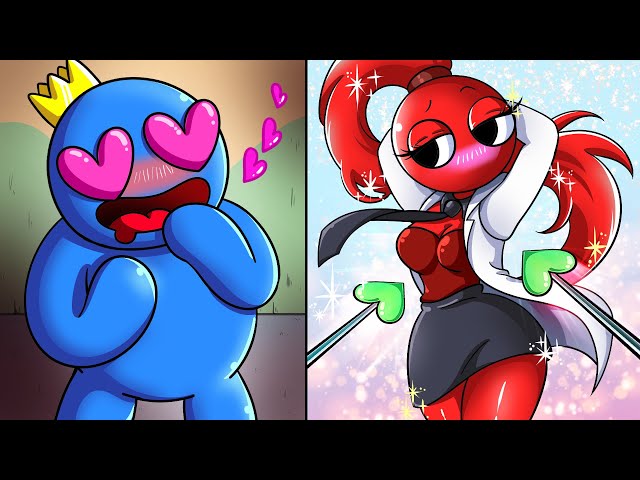 [Animation] RED // FORGET // MEME | Red & Blue Love Story 💕 Rainbow friends Animation | SLIME CAT