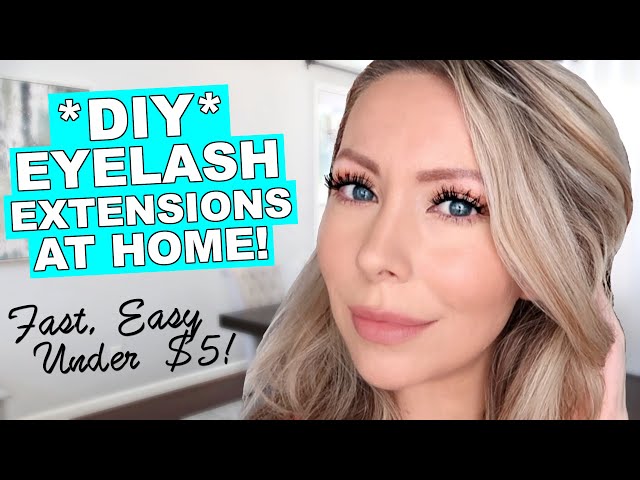 DIY EYELASH EXTENSIONS AT HOME! Fast, Easy, Under $5!