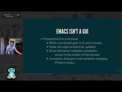 "Teaching an old Bovine Gnu Tricks: What's next for Emacs?" - Jeffrey Walsh (LCA 2021 Online)