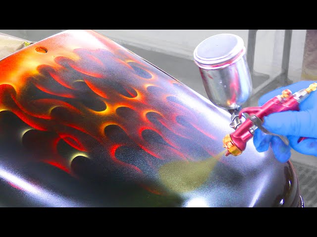 How to paint like a real fire with candy painting / Magic flame
