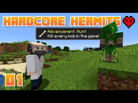 HARDCORE HERMITS S3 | Minecraft Mob Hunt Challenge | 2018
