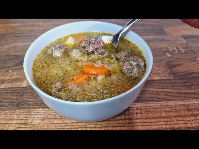 The tastiest soup with meatballs in 30 minutes! Recipe from my grandma!