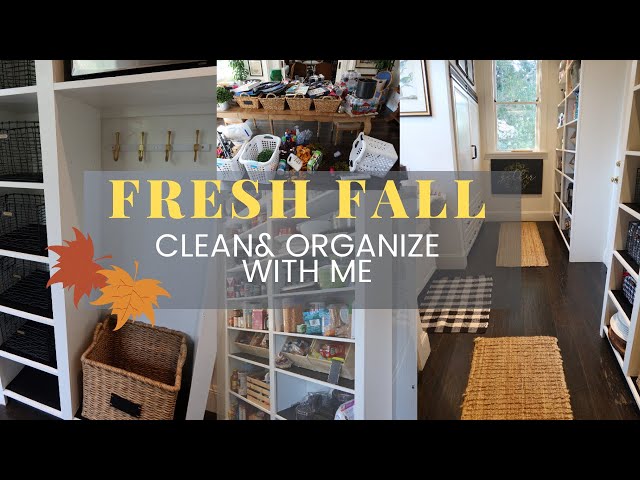 ORGANIZE AND CLEAN THE PANTRY WITH ME! LETS TAKE EVERYTHING OUT AND DEEP CLEAN BEFORE WINTER!