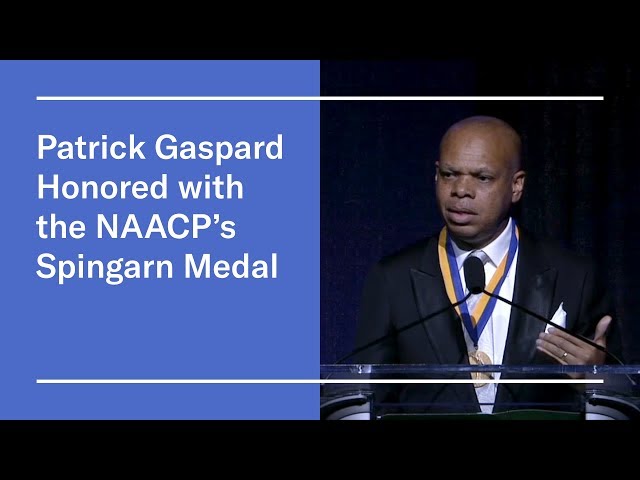 Open Society Foundations President Patrick Gaspard Accepts NAACP’s 2019 Spingarn Medal