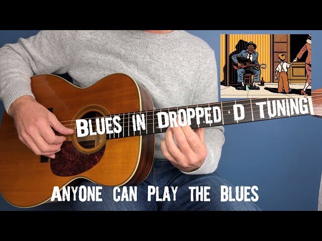 Blues in dropped D - Guitar lesson by Joe Murphy