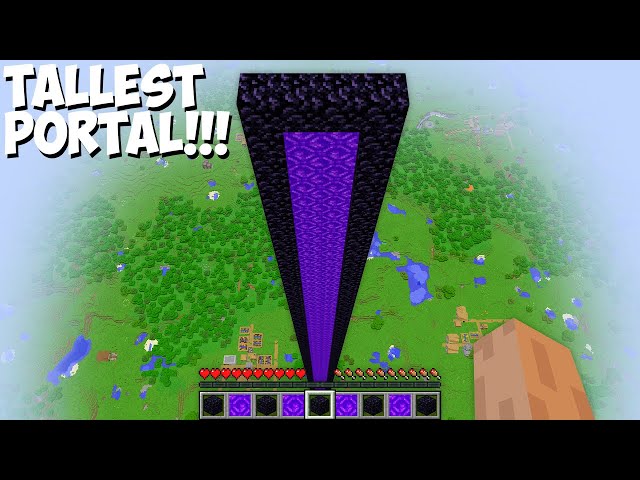What INSIDE THIS MOST TALLEST NETHER PORTAL in Minecraft ! BIGGEST PORTAL !