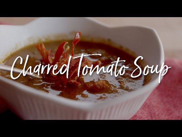 Charred Tomato Soup on the Kamado Joe Big Joe II