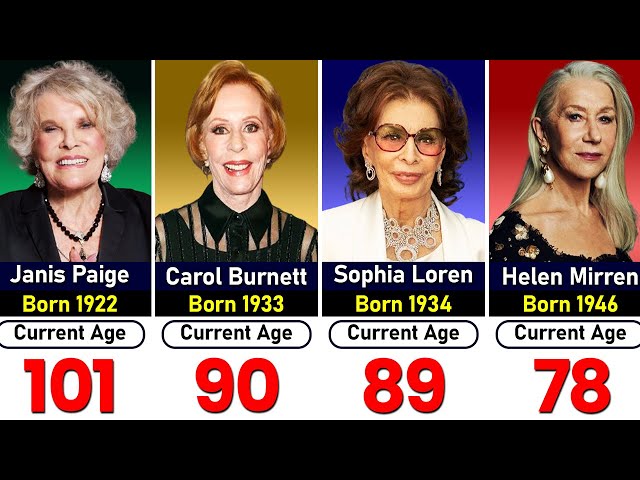 Age Of Famous Senior Hollywood Actresses in 2024