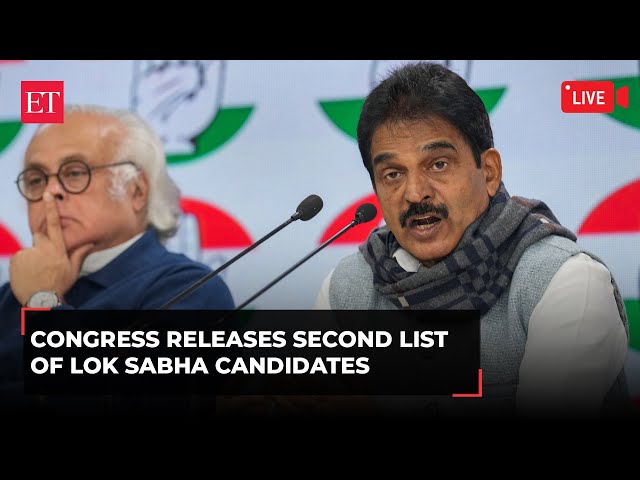 Congress releases second list of Lok Sabha candidates | Live