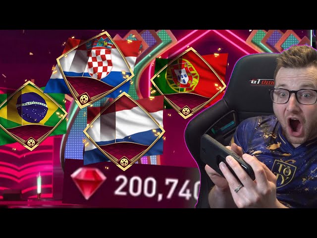 I Opened 42 World Cup Program Player Packs and This is What I Got! 200k Gem FIFA Mobile Pack Opening